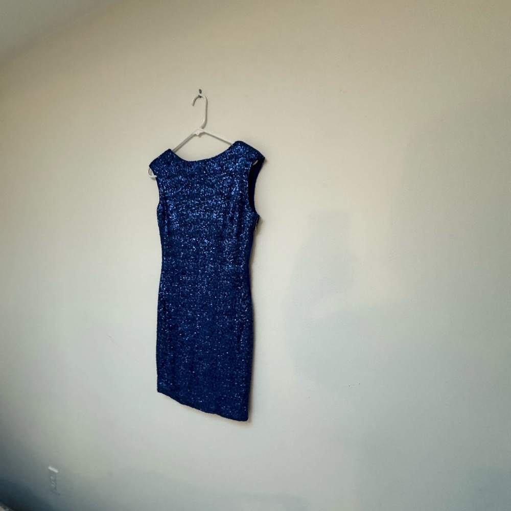 Blue Sequin Party Dress